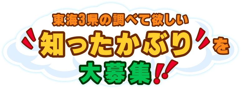 東海3県の調べて欲しい「知ったかぶり」を大募集